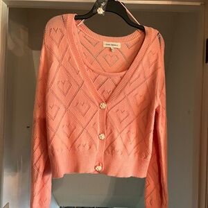 Adorable cami and cardigan set